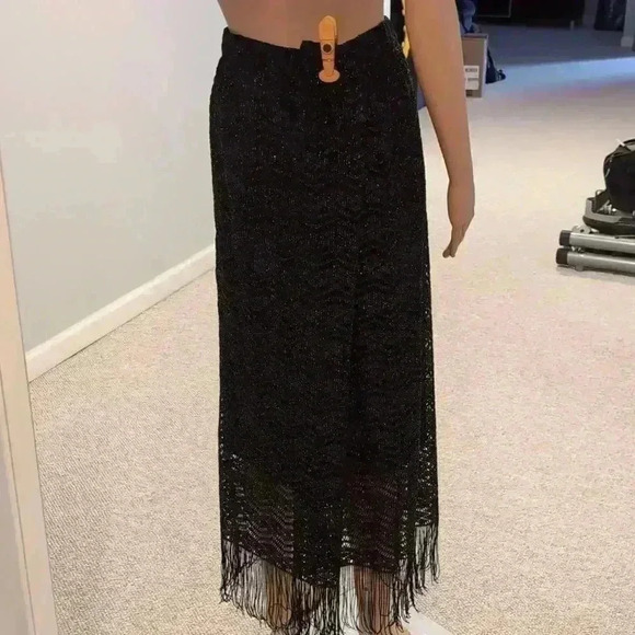 Cato fringe lurex Maxi skirt - Picture 4 of 9